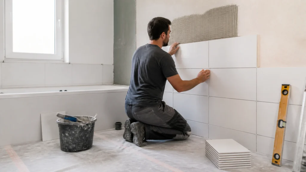 Illustration éditoriale pour l’article « Réussir chaque étape de votre rénovation de salle de bain »