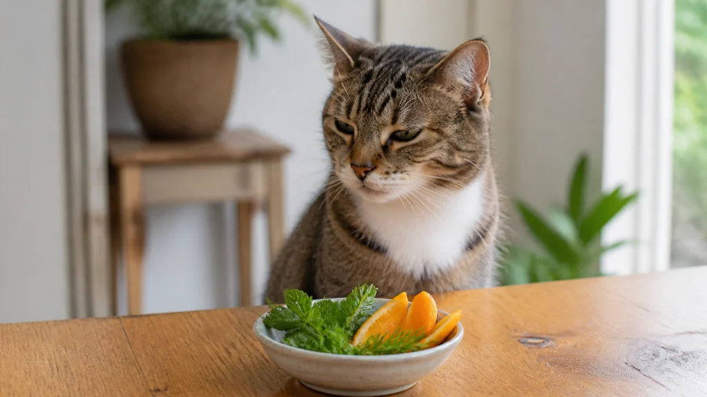 Illustration éditoriale pour l’article « Quelle odeur déteste votre chat ? Les solutions naturelles »