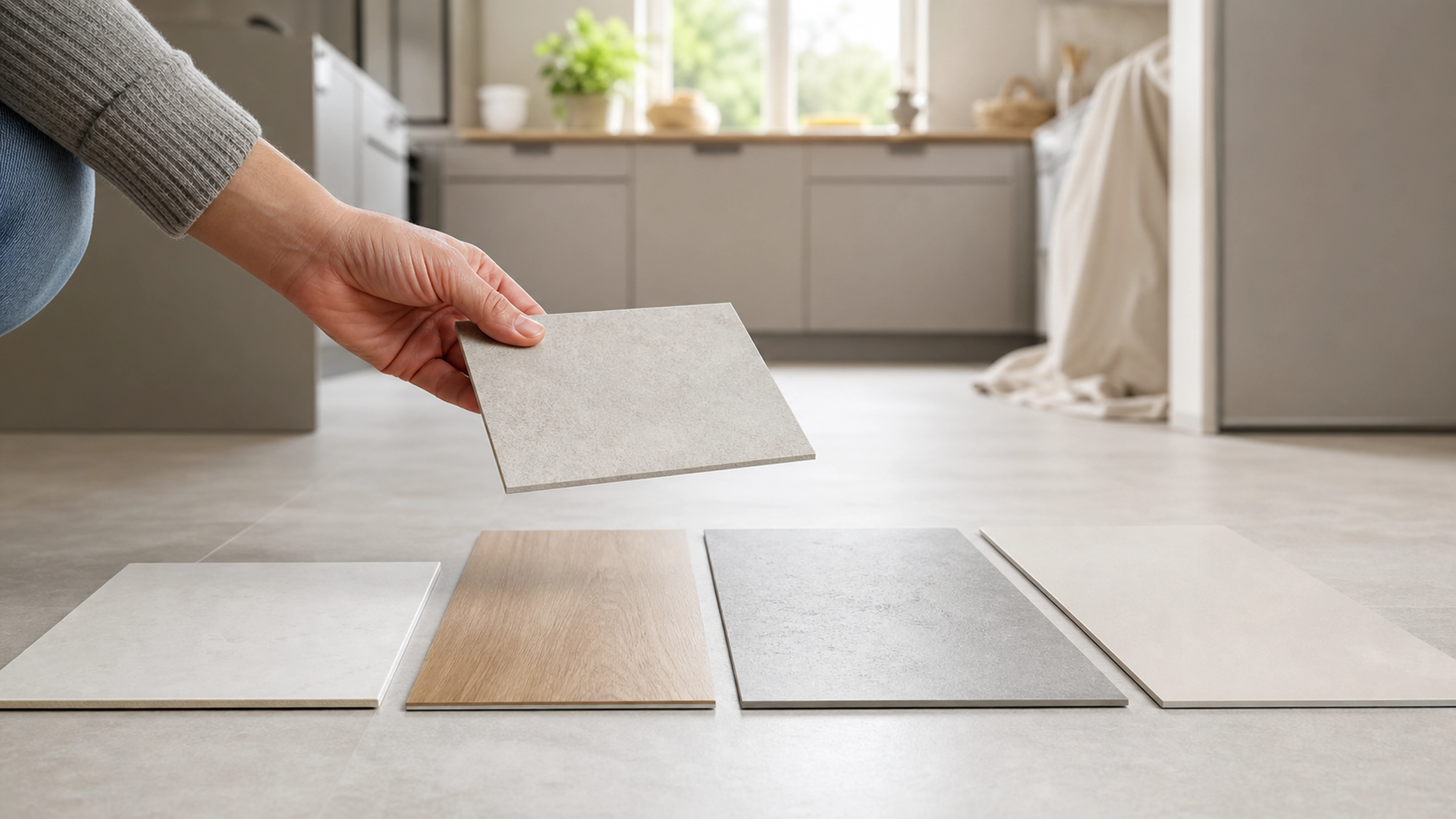 Illustration éditoriale pour l’article « Comment choisir quel sol de cuisine installer chez vous »