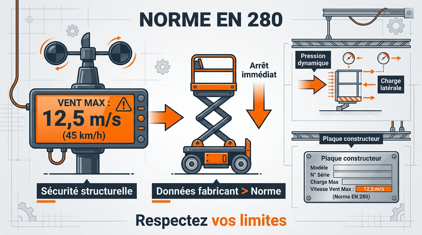 Plaque signalétique de sécurité nacelle
